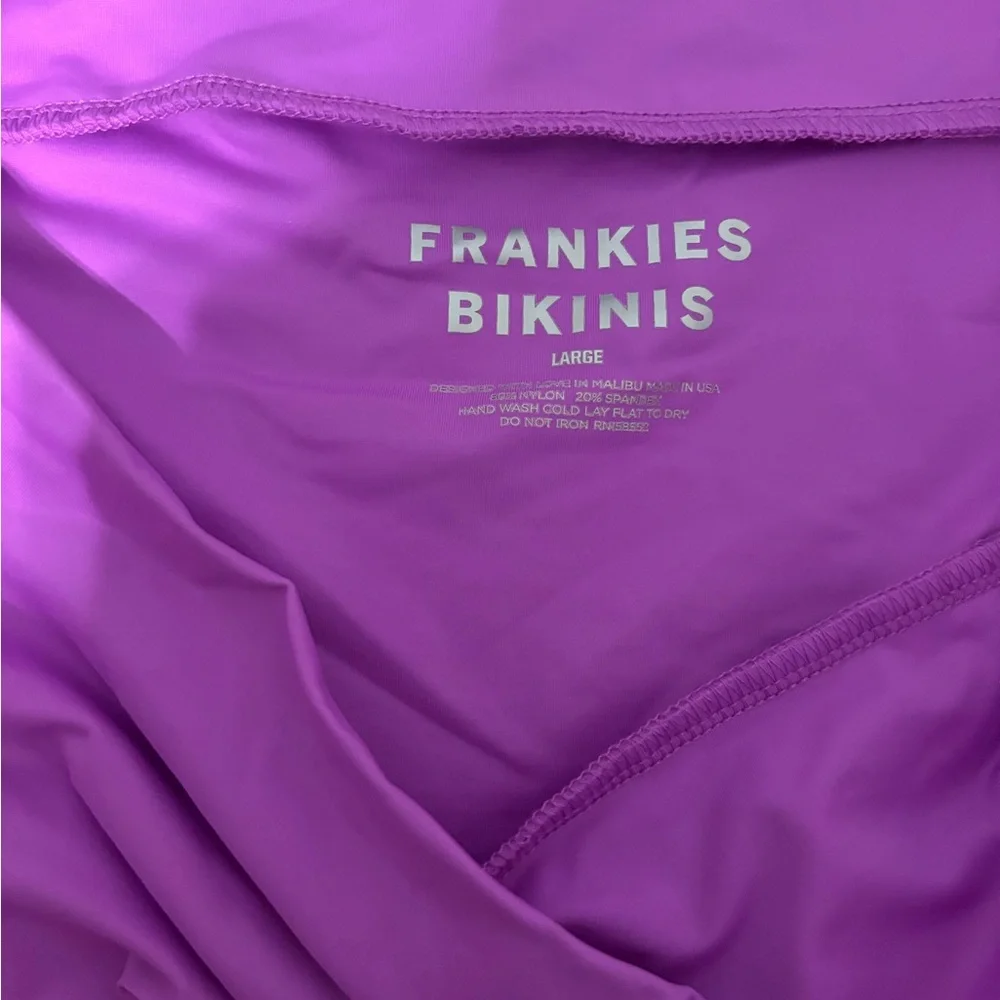 Frankies Bikinis High-Waisted Purple Bikini Bottom